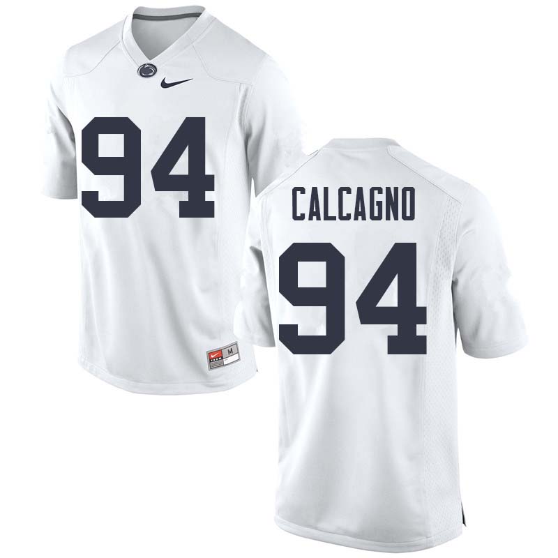 Men #94 Joe Calcagno Penn State Nittany Lions College Football Jerseys Sale-White - Click Image to Close